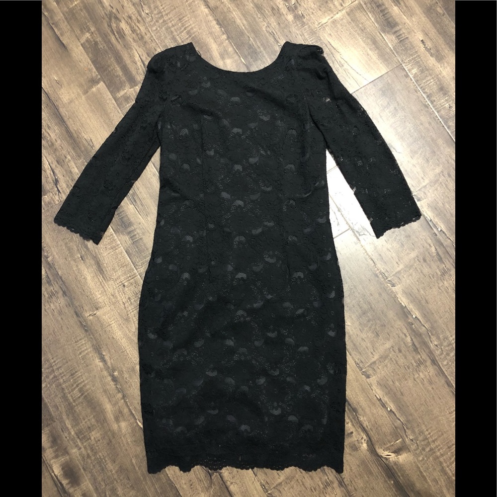 🆕 Elegant French Lace Midi Fitted Dress